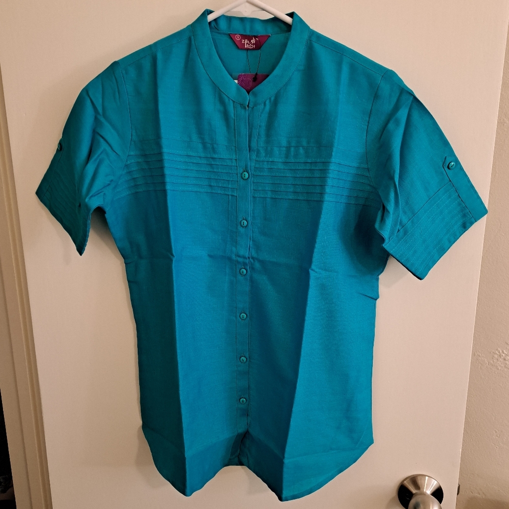 NWT Zik Lady Short Sleeve Blouse